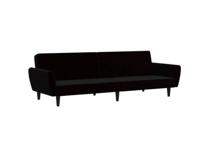 Todiikf Schlafsofa 2-Sitzer mit Bettfunktion Schwarz Samt Couch Klappbare Doppelcouch mit Holzrahmen und Schaumstoff für Gäste im Wohnzimmer, Studio oder Büro.