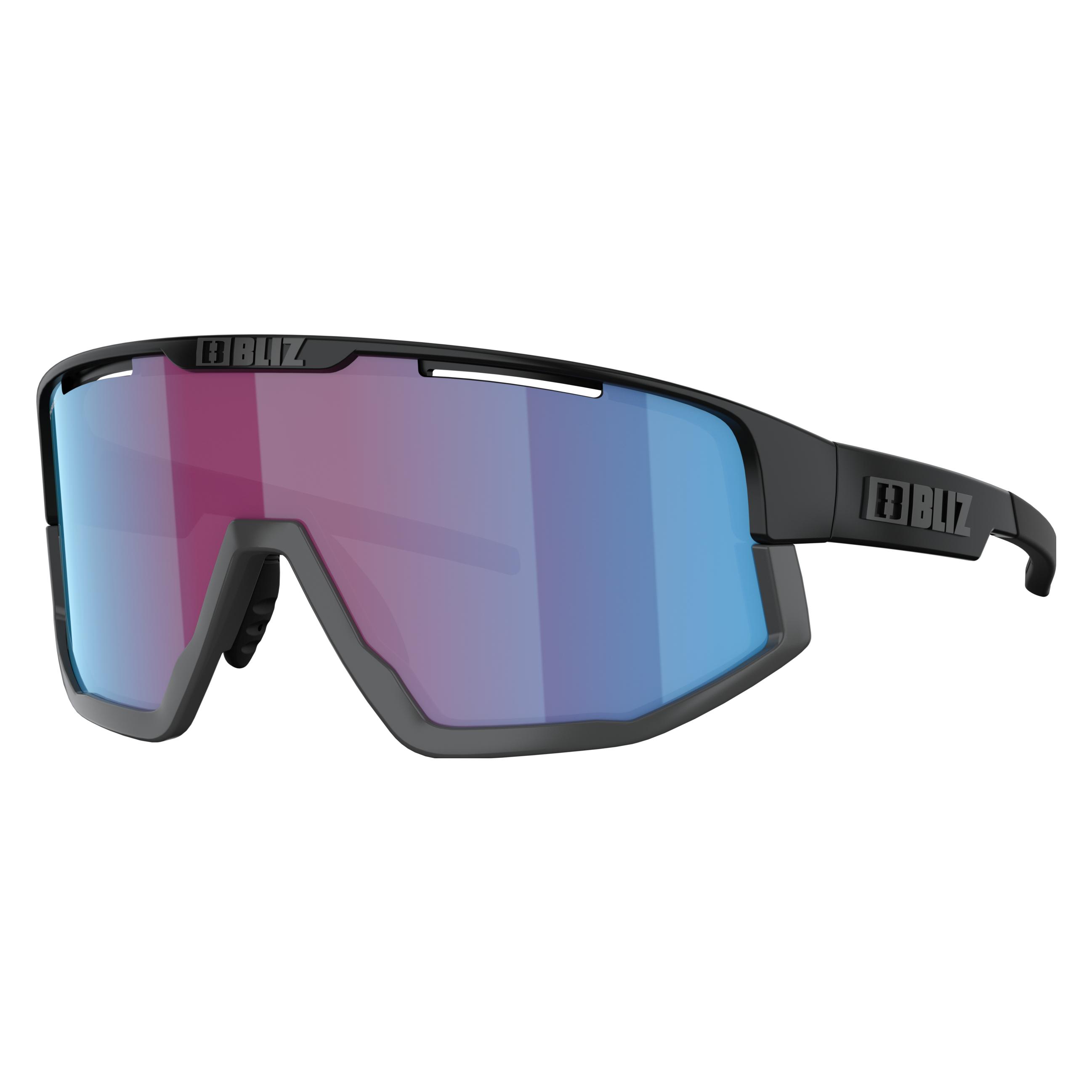 Bliz Fusion Small (Matt Schwarz, Nano Optics Nordic Light Begonia - Violett w Blue Multi, Rosé/Violett Blau verspiegelt) (OZB7013-701312)