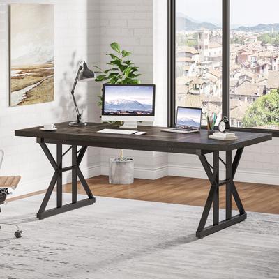 Bluebel 70.8-Inch Executive Desk, Large Computer Office Desk Workstation