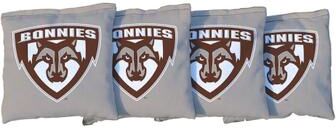 Skip's Garage St. Bonaventure Bonnies Grey Cornhole Bags
