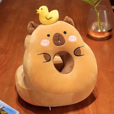 Youfap Market Cartoon Capibara Cushion, Capybara Sleeping Pillow, Office Chair Backrest Sofa Decor Gift duck