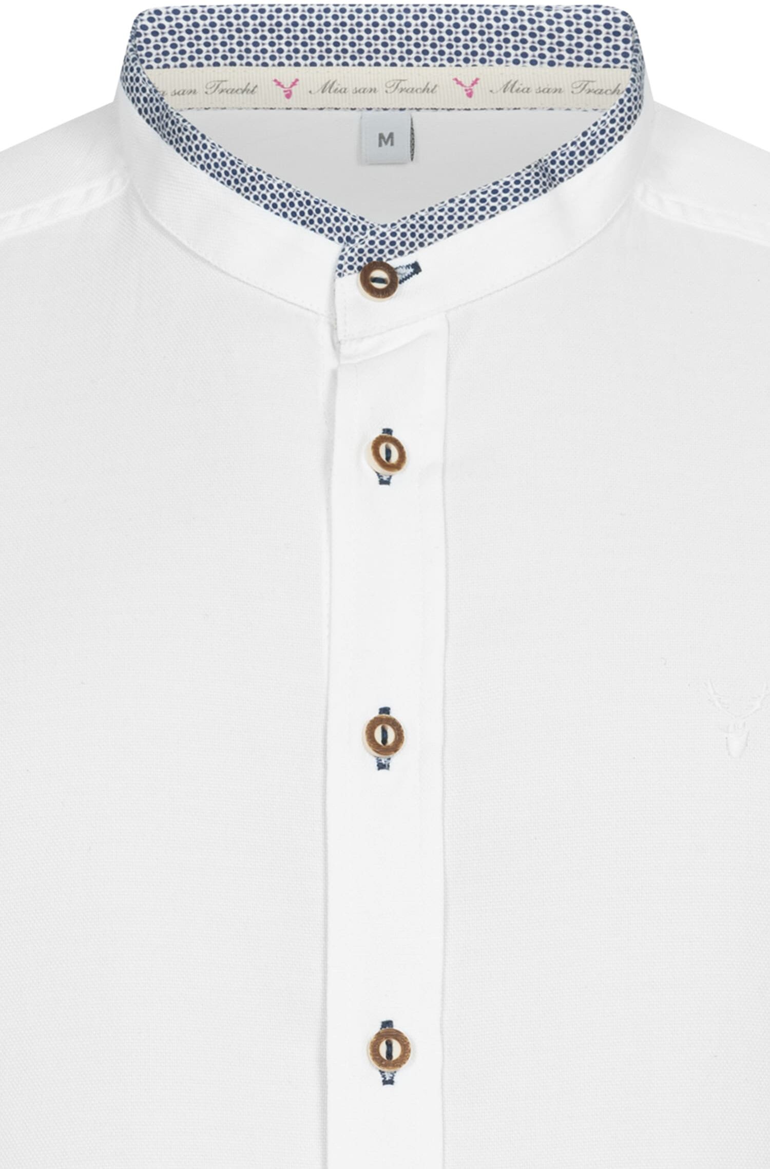 Trachtenhemd NÜBLER "Trachtenhemd Bernd", Herren, Gr. XXL, EURO, weiß, Obermaterial: 100% Polyester PES., Hemden Trachtenhemd