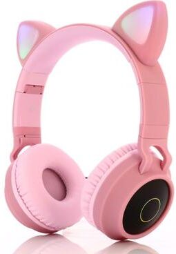 United Foldable Cat Ear Bluetooth Headphones With LED Lights And Mic b
