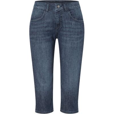 Caprijeans MAC "CAPRI summer clean", Damen, Gr. 36, Länge 17, blau (schwarz ocean wash), Denim/Jeans, Obermaterial: 97% Baumwolle, 3% Elasthan, unifarben, schmal 3/4-Länge, Jeans, mit Stretch