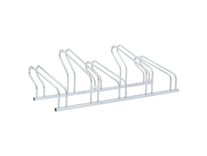 vidaXL Fahrradständer Für 5 Fahrräder Freistehend Verzinkter Stahl, Silberfarben, Metall, 41x42x134 cm, Freizeit & Co, Sport & Fitness, Fahrräder, Fahrradzubehör