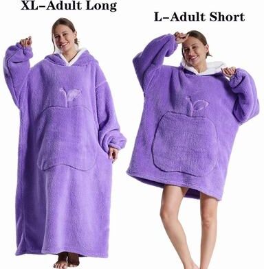 Uplifted Goods Oversized Plush Fleece Hoodie Blanket With Hood And Pockets d xl Us 12