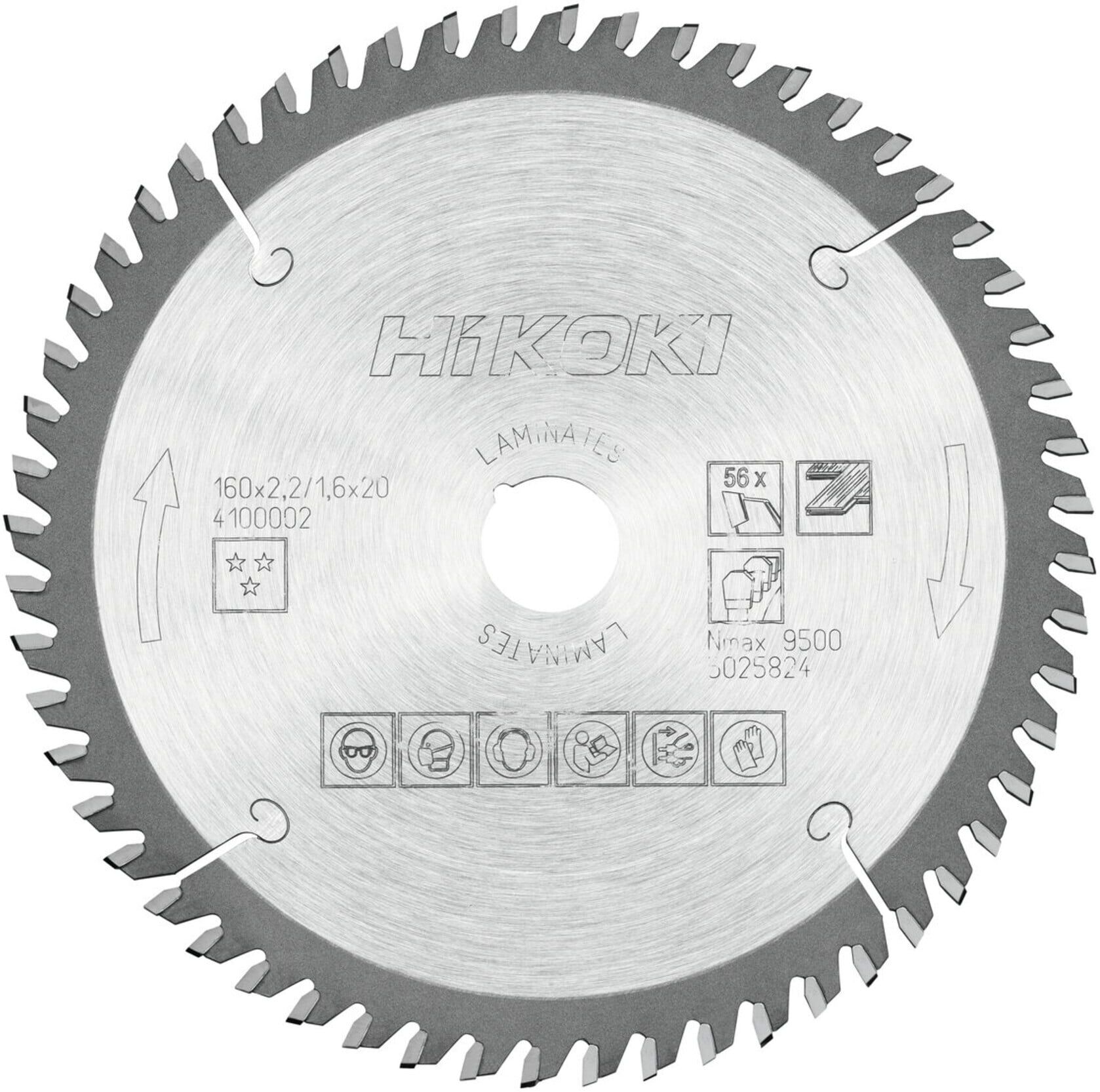 HiKOKI TCT Kreissägeblatt 160 x 20 z56 Trapez- / Flachzahn (4100002)