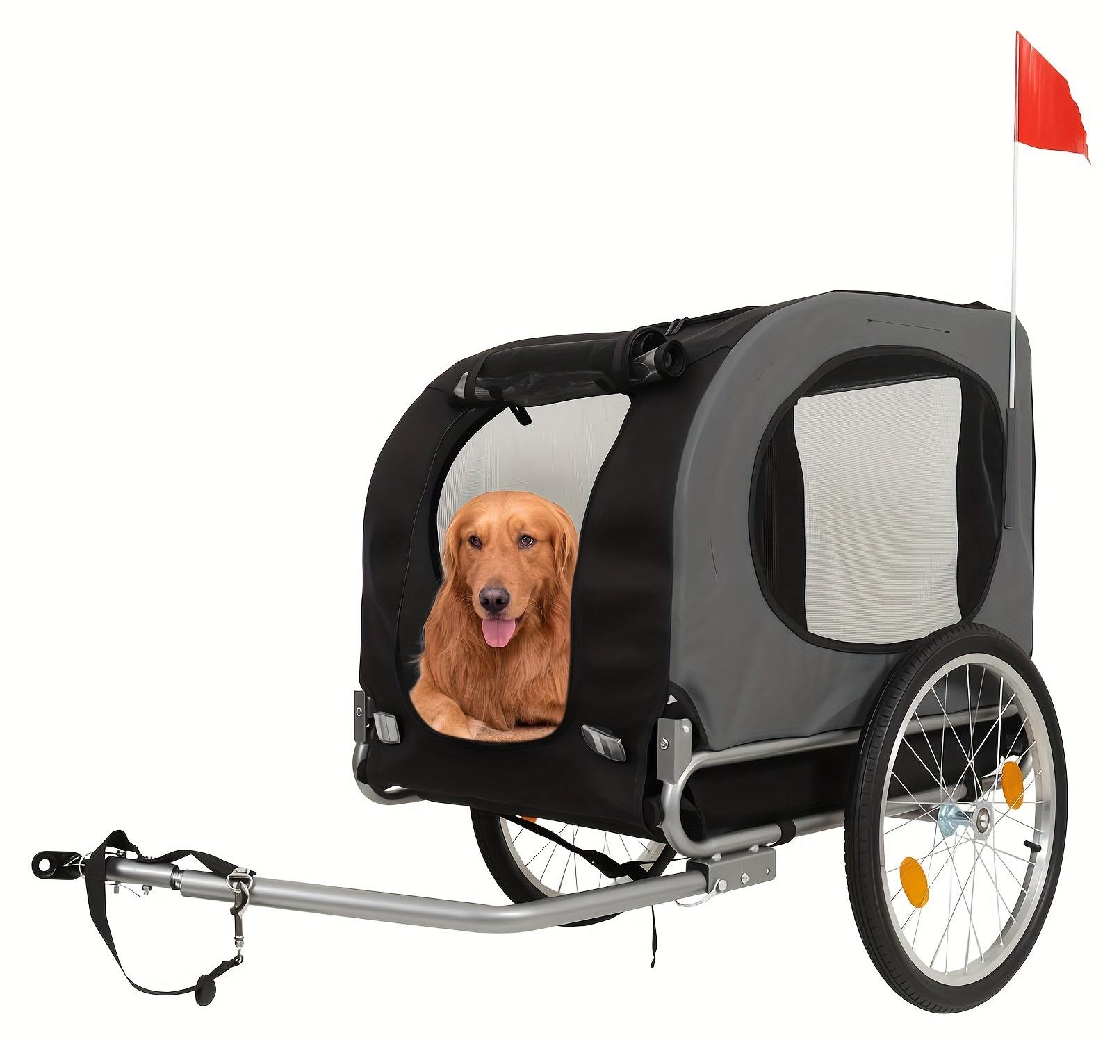 Fahrradanhänger für Hunde - Hundeanhänger für Fahrräder - Transportwagen für Hunde - Fahrradkorb für Hunde - Tieranhänger für Fahrräder