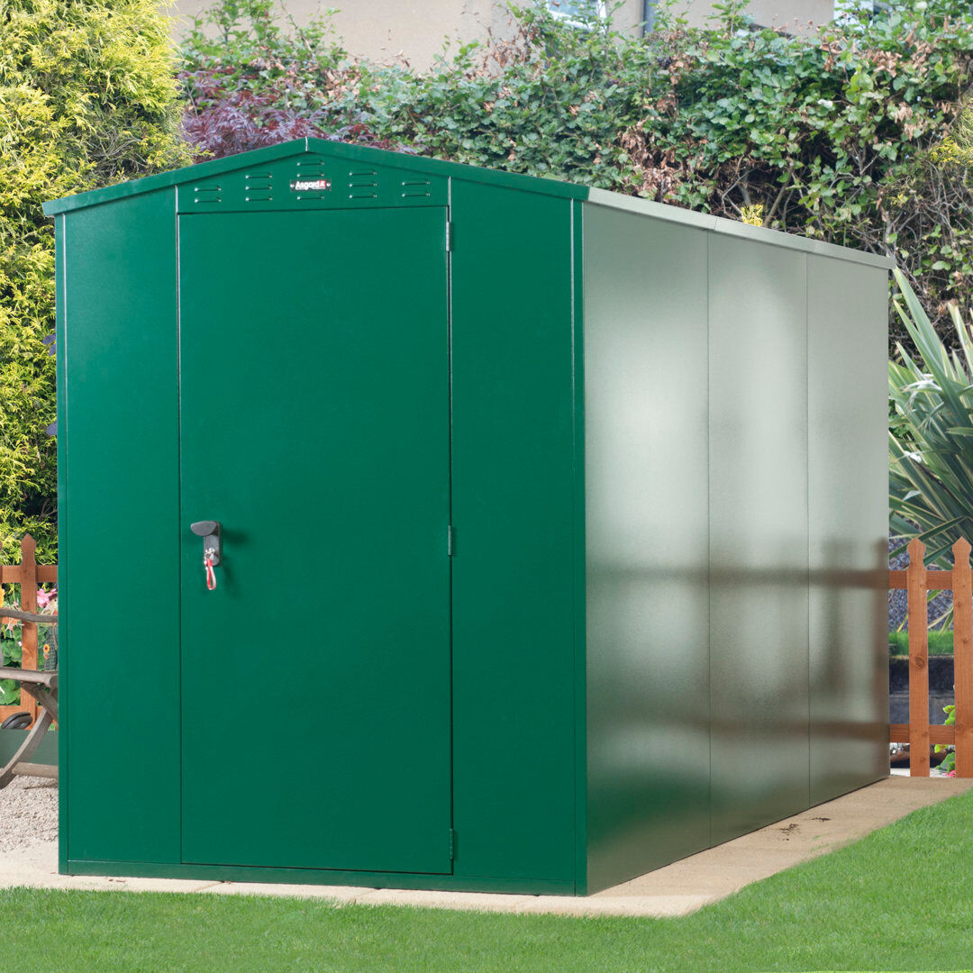 Asgard Flexistore 5 ft. W x 11 ft. D Metal Apex Garden Shed Ivory 157.48cm W X 332.74cm D X 198.12cm H