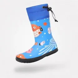 Saguaro Kinder Barfuß-Gummistiefel Brisk II - blau 28