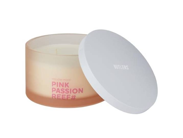 BUTLERS Duftkerze Pink Passion Reef Glas - MELLOW MOOD - 40h Brenndauer