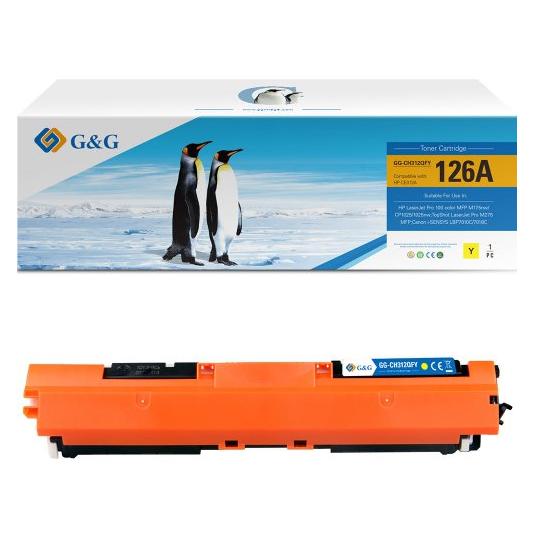 G&G kompatibel Toner mit HP CE312A, NT-CH312FY-A, HP 126A, yellow, 1000S (Y) (14391)