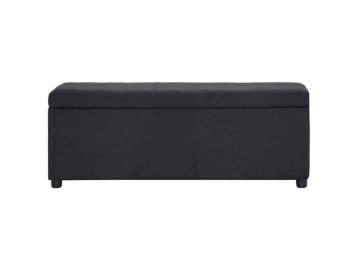 HBBMGYD Aufbewahrungsbank, 116 cm, Schwarz, Polyester Innenfach, bequemer Sitz, weicher Stoff, Wohnzimmer, Eingangsbereich, Innendekoration, Stauraum