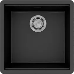 hansgrohe S53 Einbauspüle SilicaTec, 400x400mm, 43361170, Farbe: Graphitschwarz