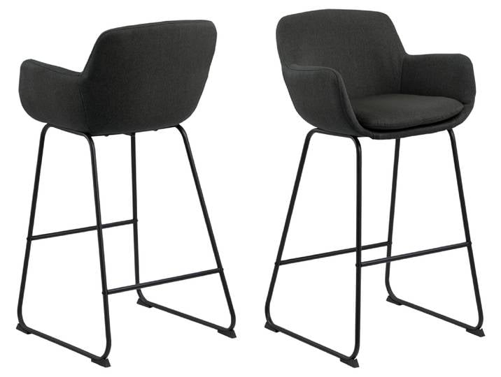 2er Set Actona Lisa Barhocker Stahl/Stoff