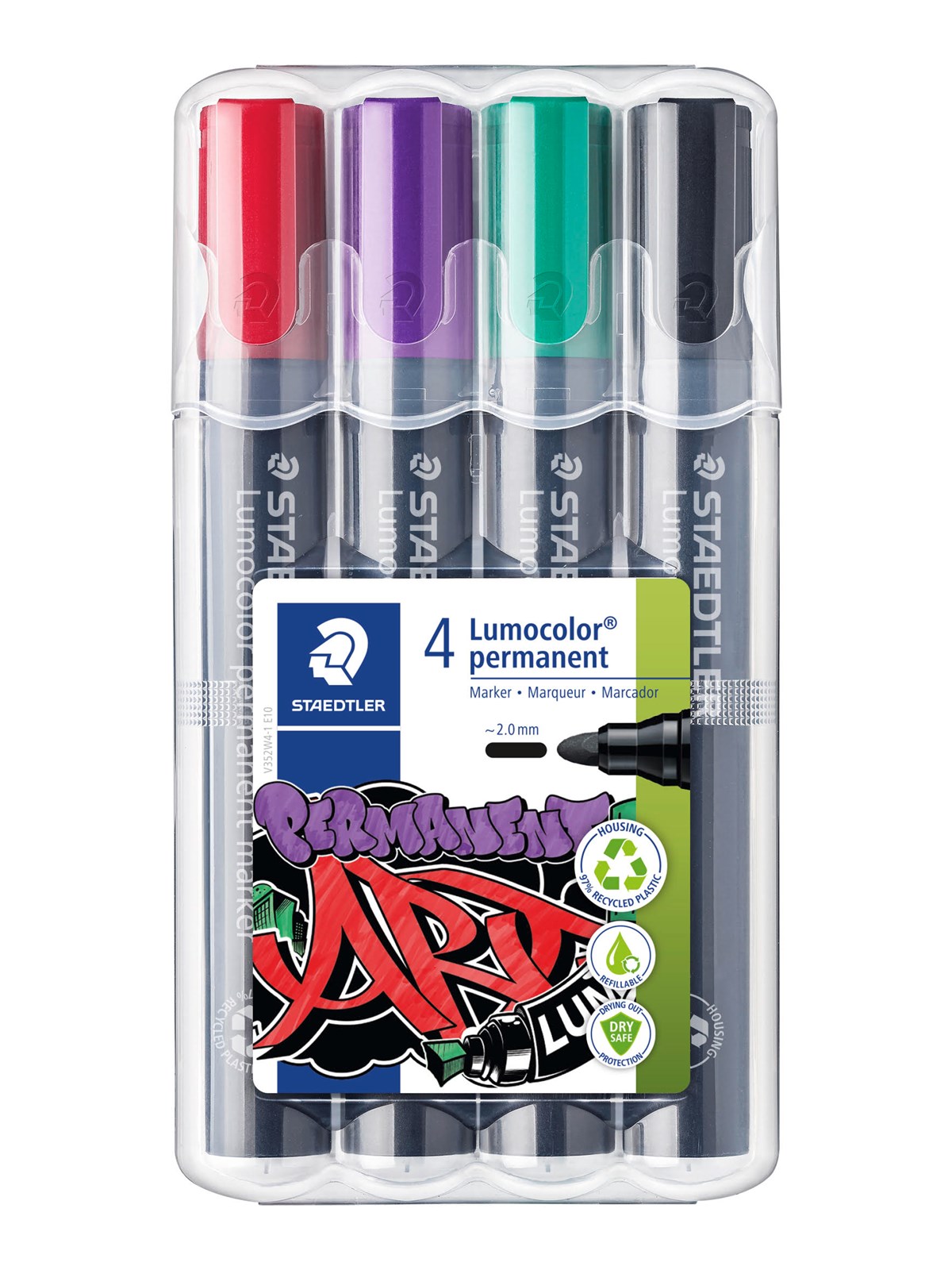 Staedtler Marker Lumocolor perm 4St Box