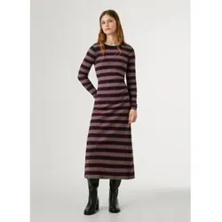 Pepe Jeans für Damen. PL9537715 Clarisse Kleid navy (L), Lässig, Viskose, Langarm, Marine