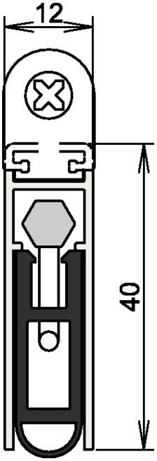 Athmer Joint de porte Kältefeind Allround n° 1-689 Ext. 1-l.1083 mm aluminium argenté (1-689-1083)