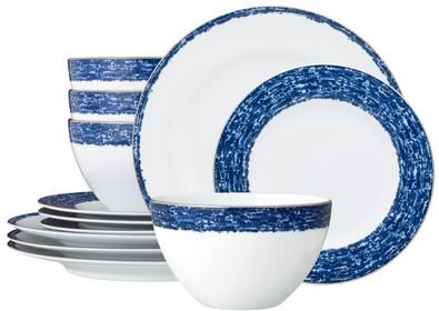 Noritake Rill 12-Piece Dinnerware Set, Service for 4