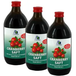 Avitale® Cranberry Saft Dreierpack 3X500 ml