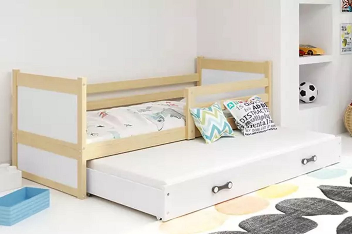 BMS Pull-out jeugdbed voor kinderen en tieners - Pine/Wit - 90 x 200 cm