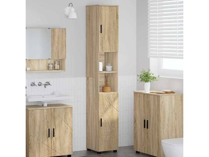 HSF® Colonne WC/Meuble de salle de bain - Meuble rangement pour bain/ARMOIRE WC - haut Chêne sonoma 30x35x192 cm mcv22193
