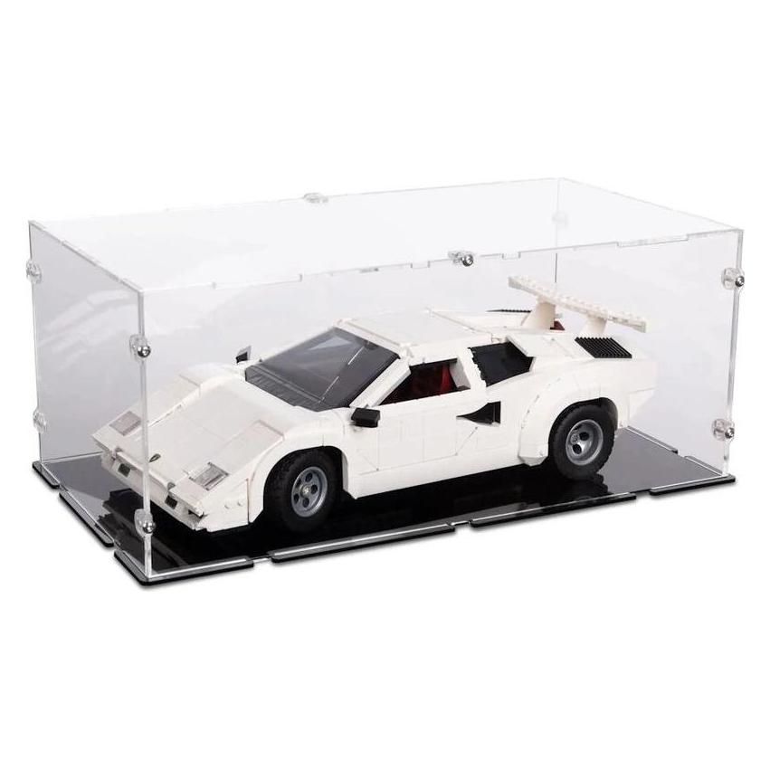 iDisplayit Acryl-Display für LEGO 10337 Lamborghini Countach 5000 Quattrovalvole (Mit schwarzem Boden) (120051)