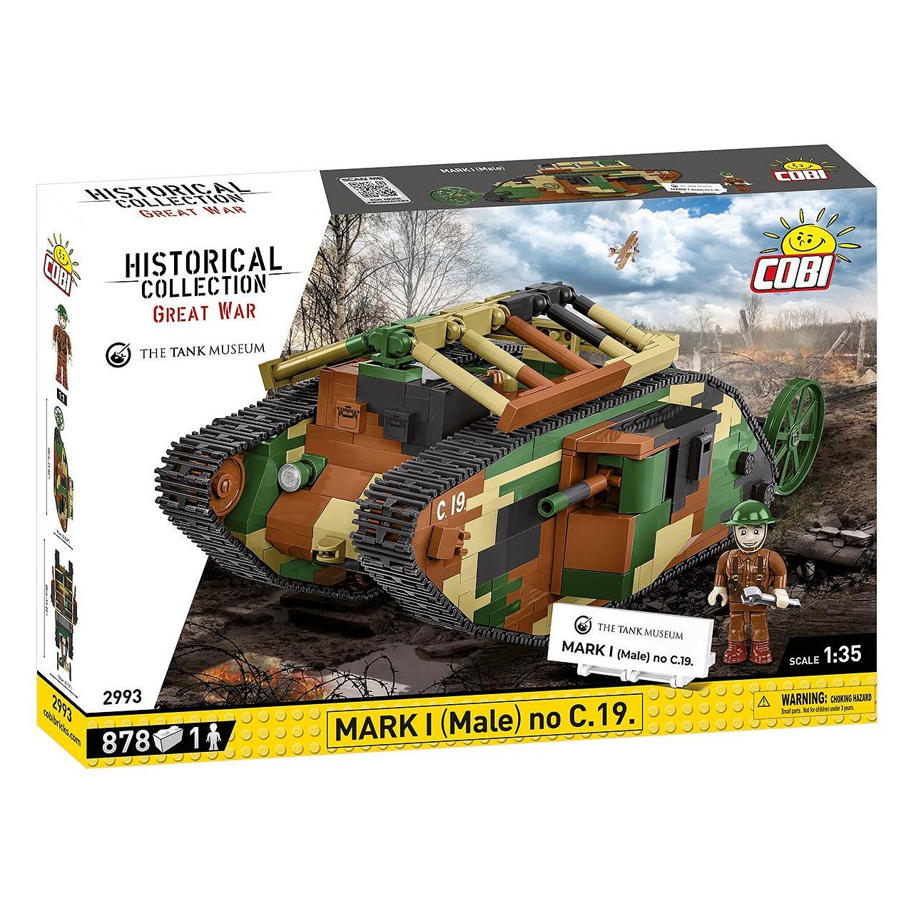 Cobi Historical Collection Great War British Tank Mark I Male no C.19 (COBI-2993)