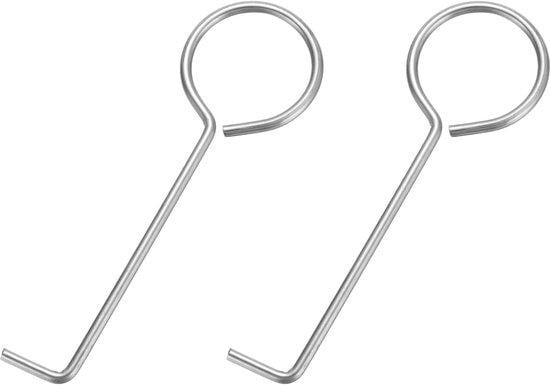 Set van 2 zilverkleurige stalen afvoerklemmen voor douchekoppen