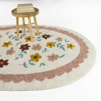 Balta Rugs Azalea Kids Flower Toss Scallop Border Area Rug
