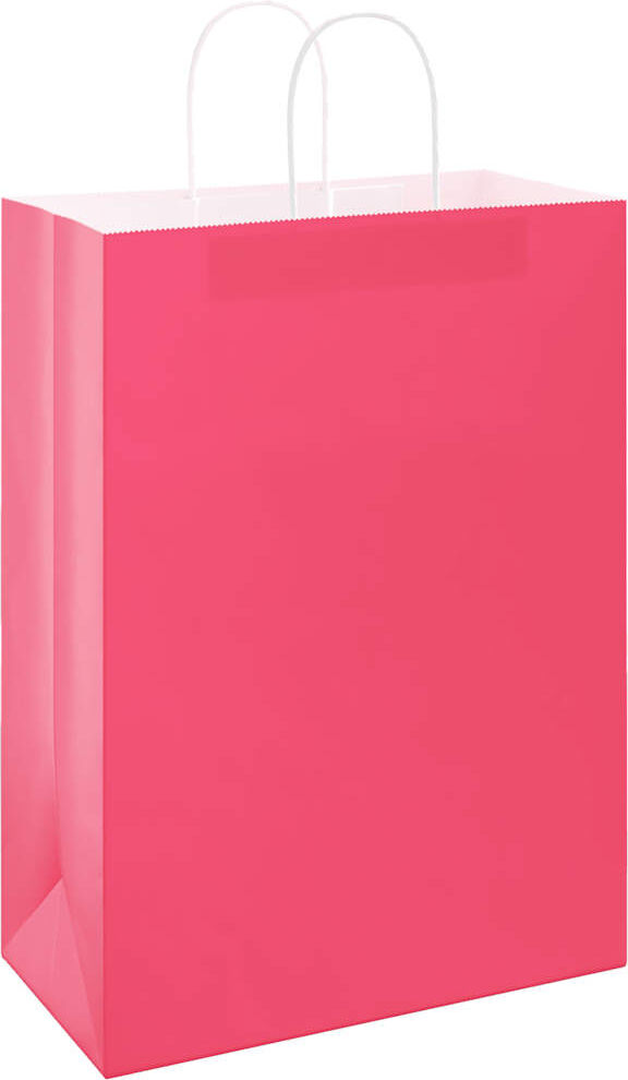 vidaXL Sacs en papier 250 pcs avec poignées rose 32x17x44 cm