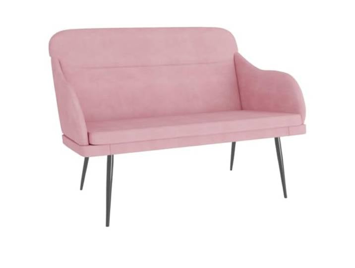 Makastle Sitzbank Rosa 110x76x80 cm Samt