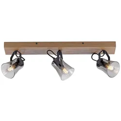 JUST LIGHT LED Deckenleuchte GERDA LANGSTRÖM 3-flammig Eiche Echtholz