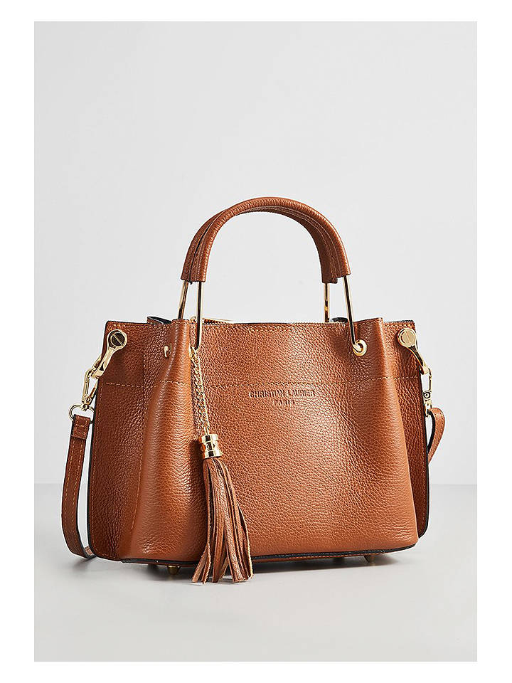 Christian Laurier Leder-Henkeltasche "Lamy" in Camel - (B)27 x (H)18 x (T)11 cm - onesize