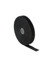 Delock Klettband auf Rolle L 10 m x B 20 mm in Box schwarz m Schwarz (20671)