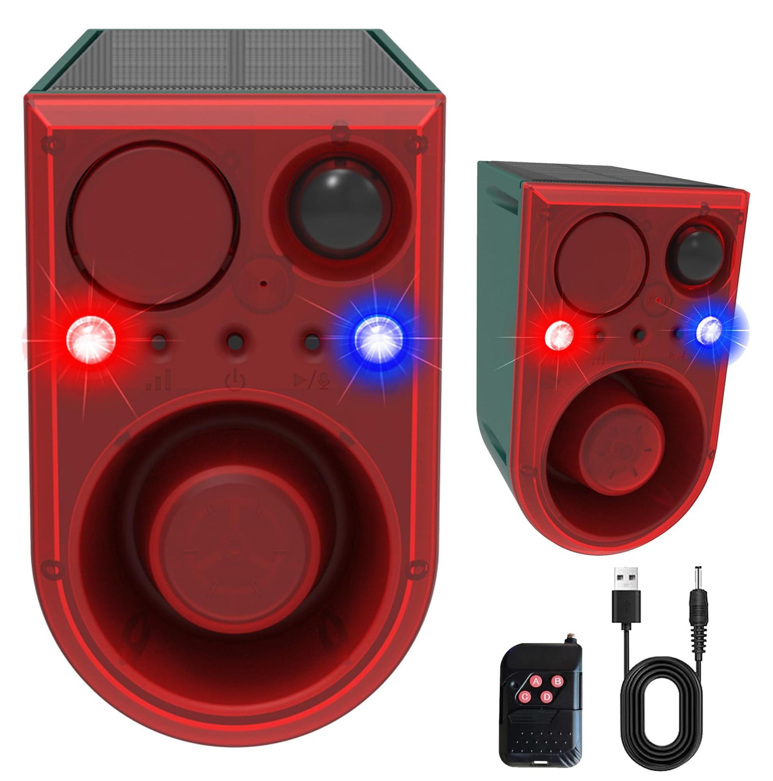 Selius Alarm met bewegingsmelder op zonne-energie - 130 dB met opnamefunctie