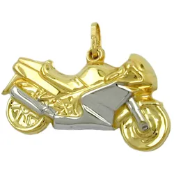 Gallay Anhänger 28mm Motorrad bicolor 9Kt GOLD
