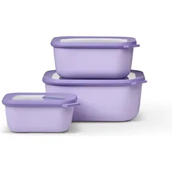 Mepal Frischhaltedosen Set 3-teilig, Vorratsbehälter, Grün