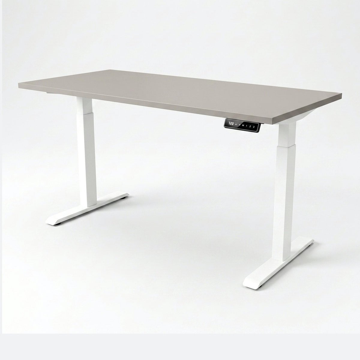 Cuando Elektrisch Zit-sta bureau Wit, Breedte: 160 cm, Diepte: 80 cm