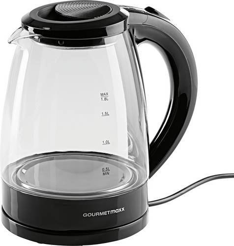 GourmetMaxx Wasserkocher Schwarz Fassungsvermögen: 1.8l