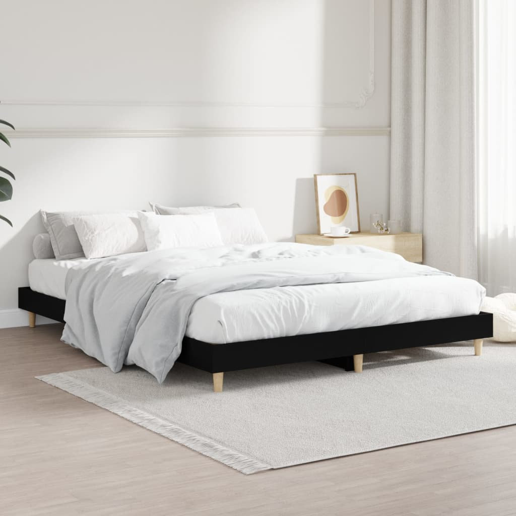 Isabelline Brotherhood Bed Black 140 x 190cm
