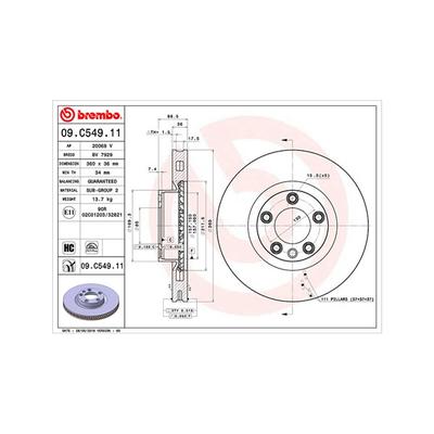 MAGNETI MARELLI Bremsscheibe 360406166201 innenbelüftet-Belüftung mit tropfenförmigen Flügeln 360mm 36mm für Porsche VW