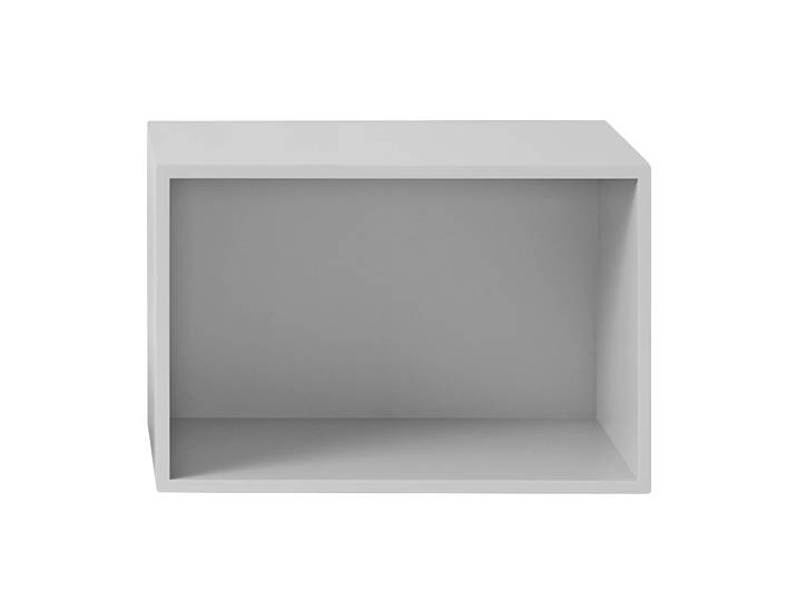Muuto Stacked 2.0 Regalsystem mit Rückenplatte, large Hellgrau