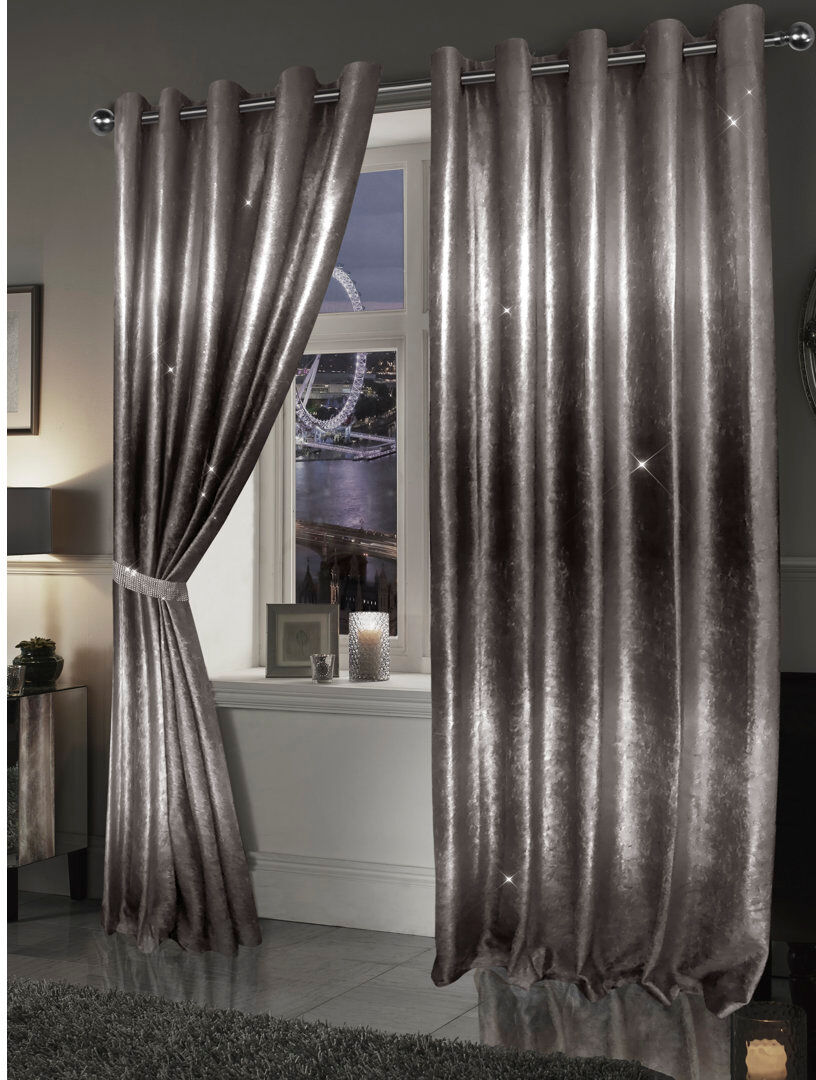 Canora Grey Rumbaugh Semi Sheer Curtain Mink Champagne 167 W x 228 D cm