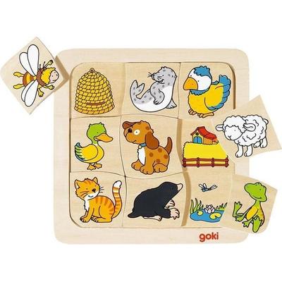 goki Legespiel: Wer lebt wo? aus Holz