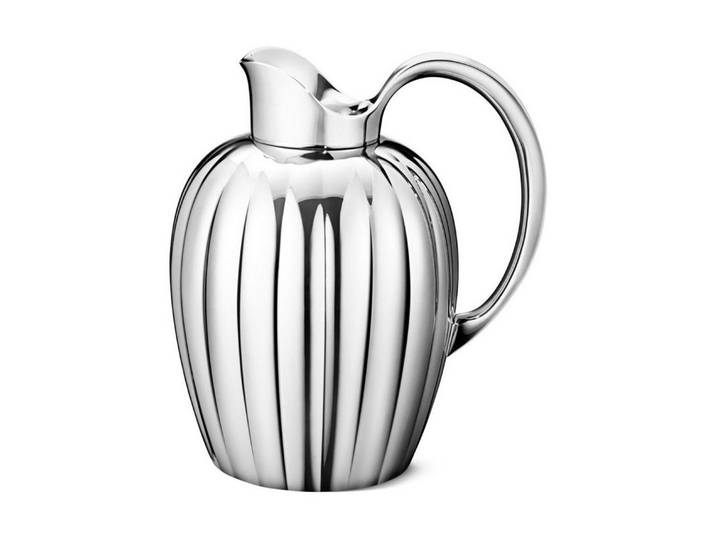 Georg Jensen Isolierflasche Thermoskanne 1,0 l Bernadotte edelstahl, 1l, Edelstahl, nicht spülmaschinengeeignet, hochglanzpoliert