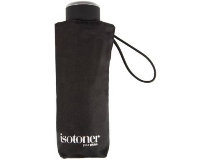 Isotoner - Parapluie 5 Sections Acier Ultra Slim Noir