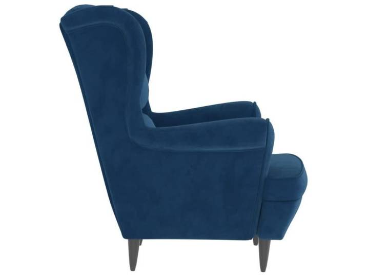 Fauteuil Bleu Velours Mothinessto LY18760