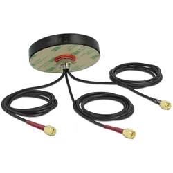 Delock, Auto Antenne, LTE/WLAN/GPS-Antenne Dach, 3xSMA, 1m Kabel 2 dBi