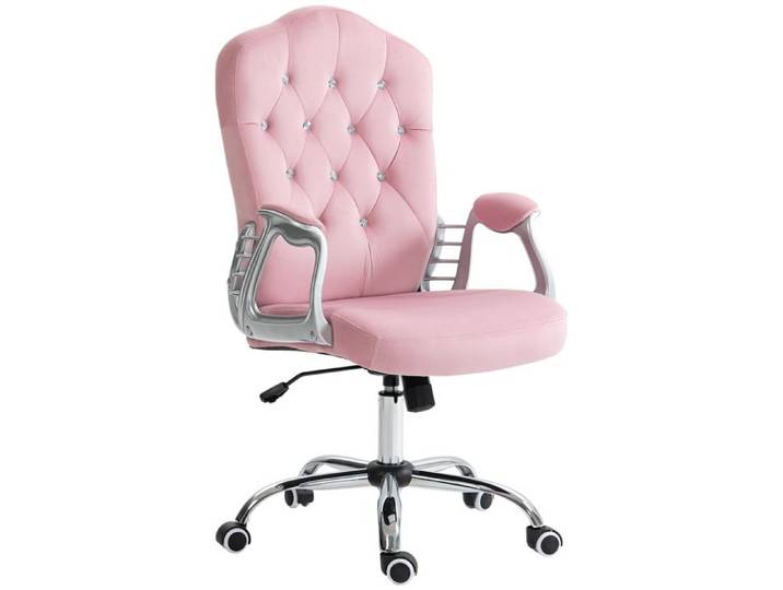 chaise de bureau pour femme chaise de bureau ergonomique avec fonction rocker hauteur réglable 120 kg rose